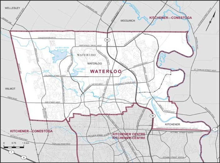 Waterloo riding boundary