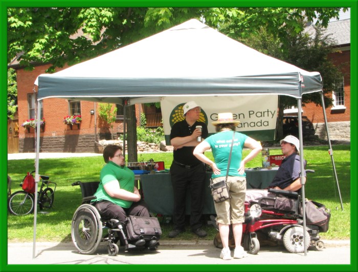 Candidates Nick Wendler (#KitCen) and Bob Jonkman (#KitCon) at the 2015 WRGreens Booth