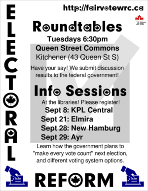 FVC Electoral Reform Info Sessions poster