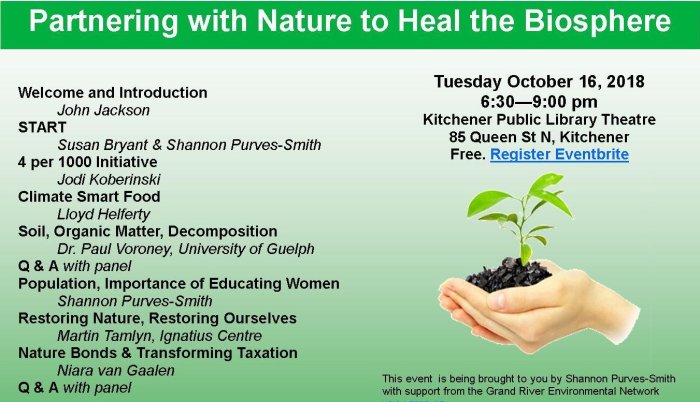 Partnering With Nature To Heal The Biosphere | list of panelists and event date/time/venue