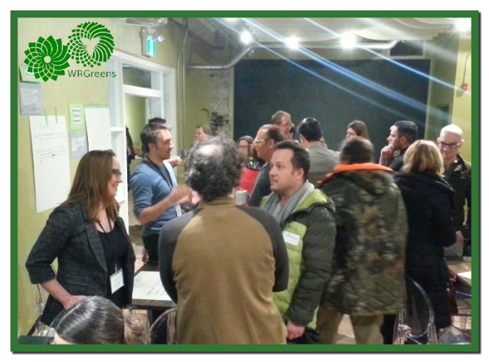 candidate nominees talk with potential GPC voters