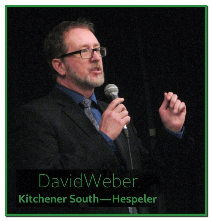 David Weber, Kitchener South—Hespeler Candidate makes his case